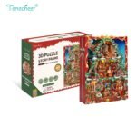 Tonecheer Christmas Cabin Story Frame Kiti