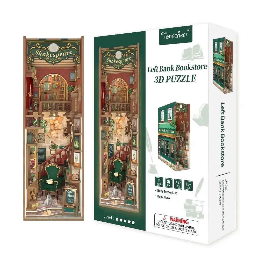 3_b1b87a5d-8856-4ba1-8a90-6516bdd6d83b.jpg Tonecheer Left Bank Bookstore Book Nook Kiti - Görsel 1