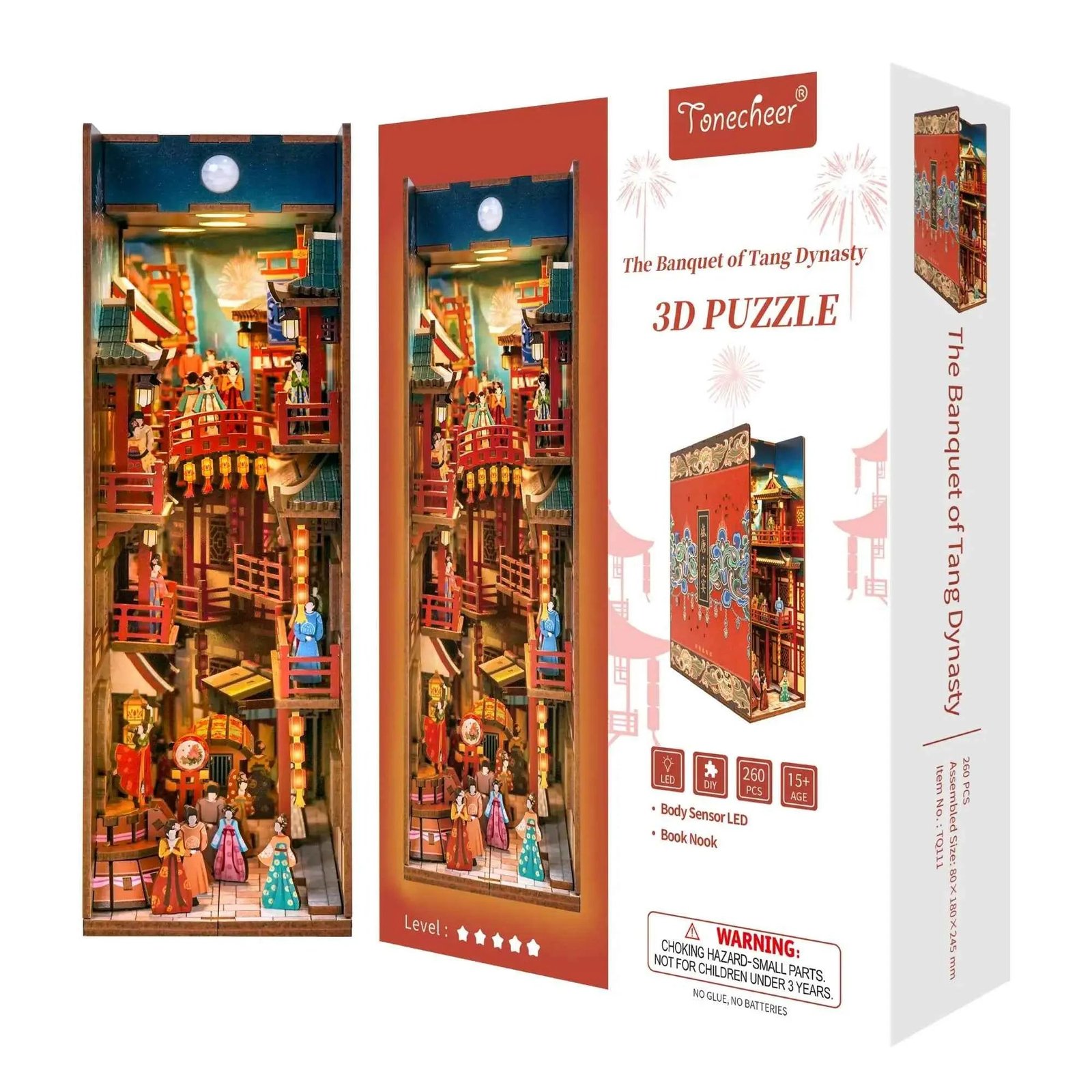 4_13e17605-fd11-4732-989b-356d68534997.jpg Tonecheer The Banquet of Tang Dynasty Book Nook Kiti - Görsel 1