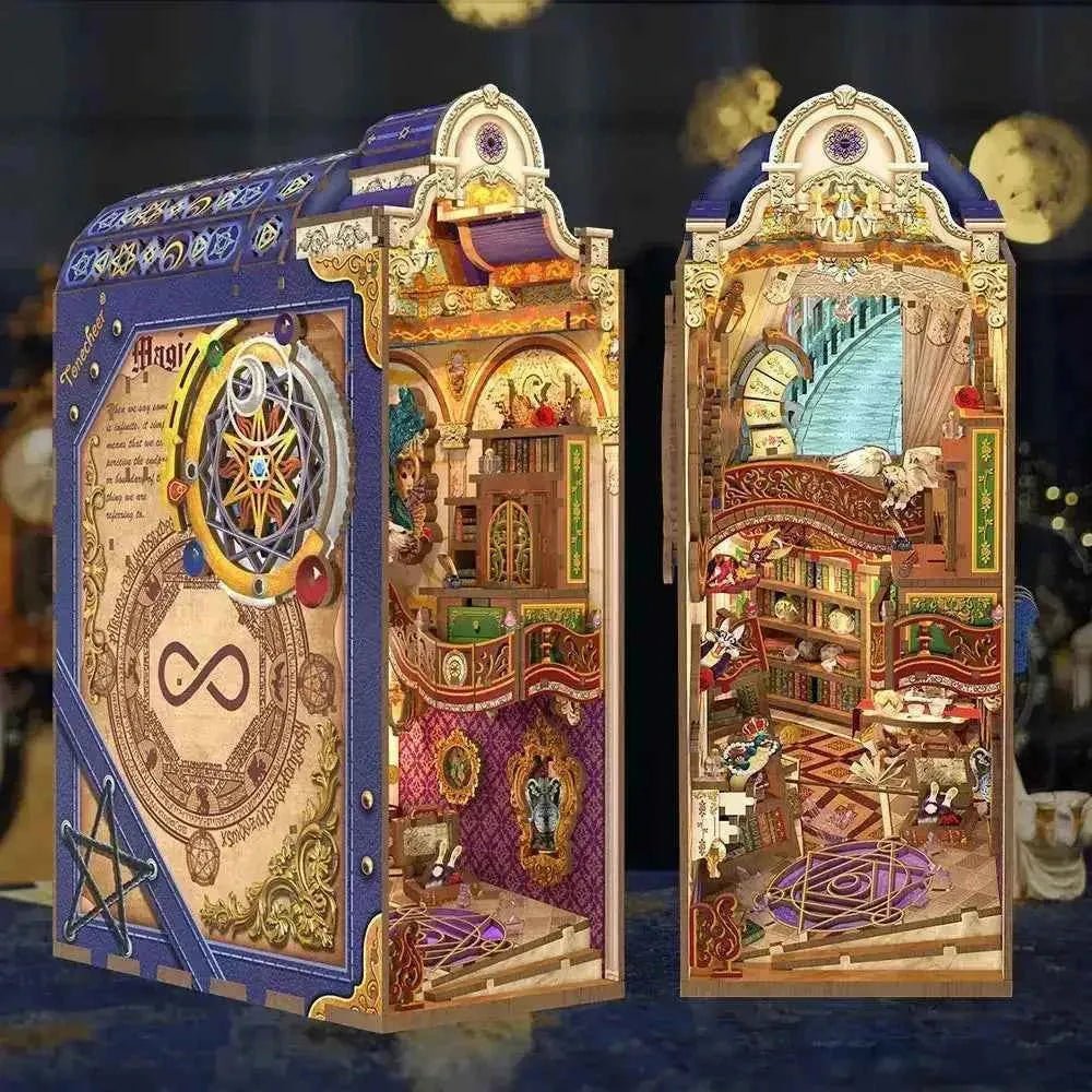 DIY_Book_Nook_Kit_Magical_Library.jpg Tonecheer Magical Library Book Nook Kiti - Görsel 1