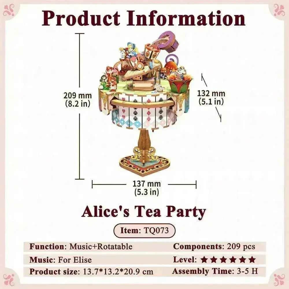 Tonecheer Alice's Tea Party Müzik Kutusu Kiti - Görsel 4