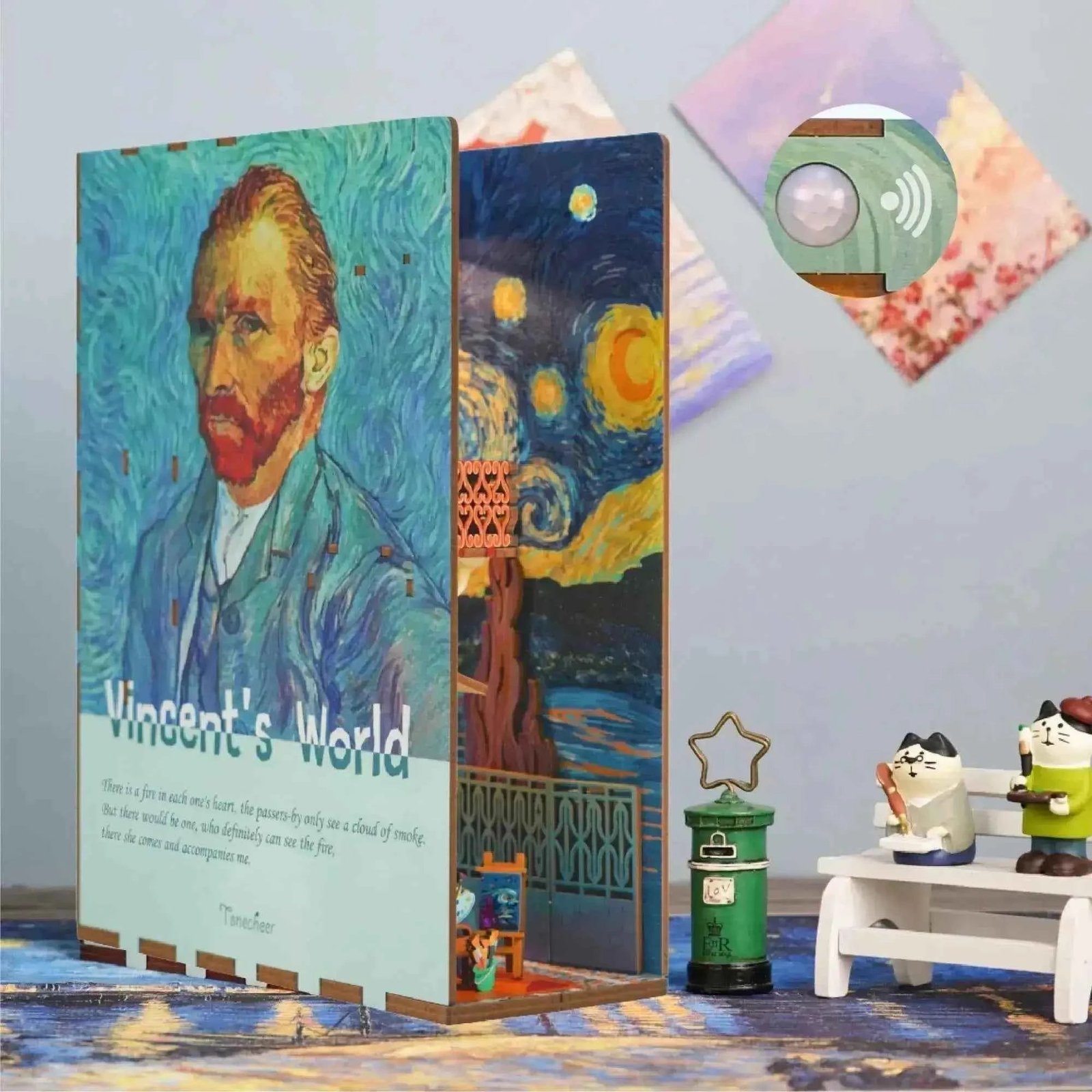 Tonecheer Vincent's World Book Nook Kiti - Görsel 3