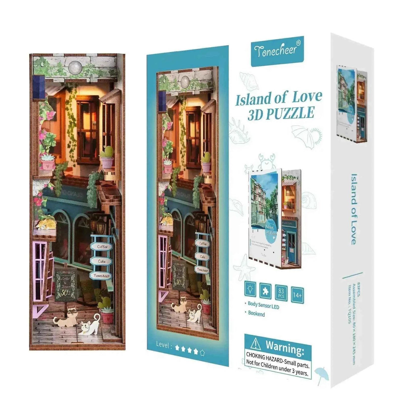 Tonecheer Island of Love Book Nook Kiti - Görsel 1