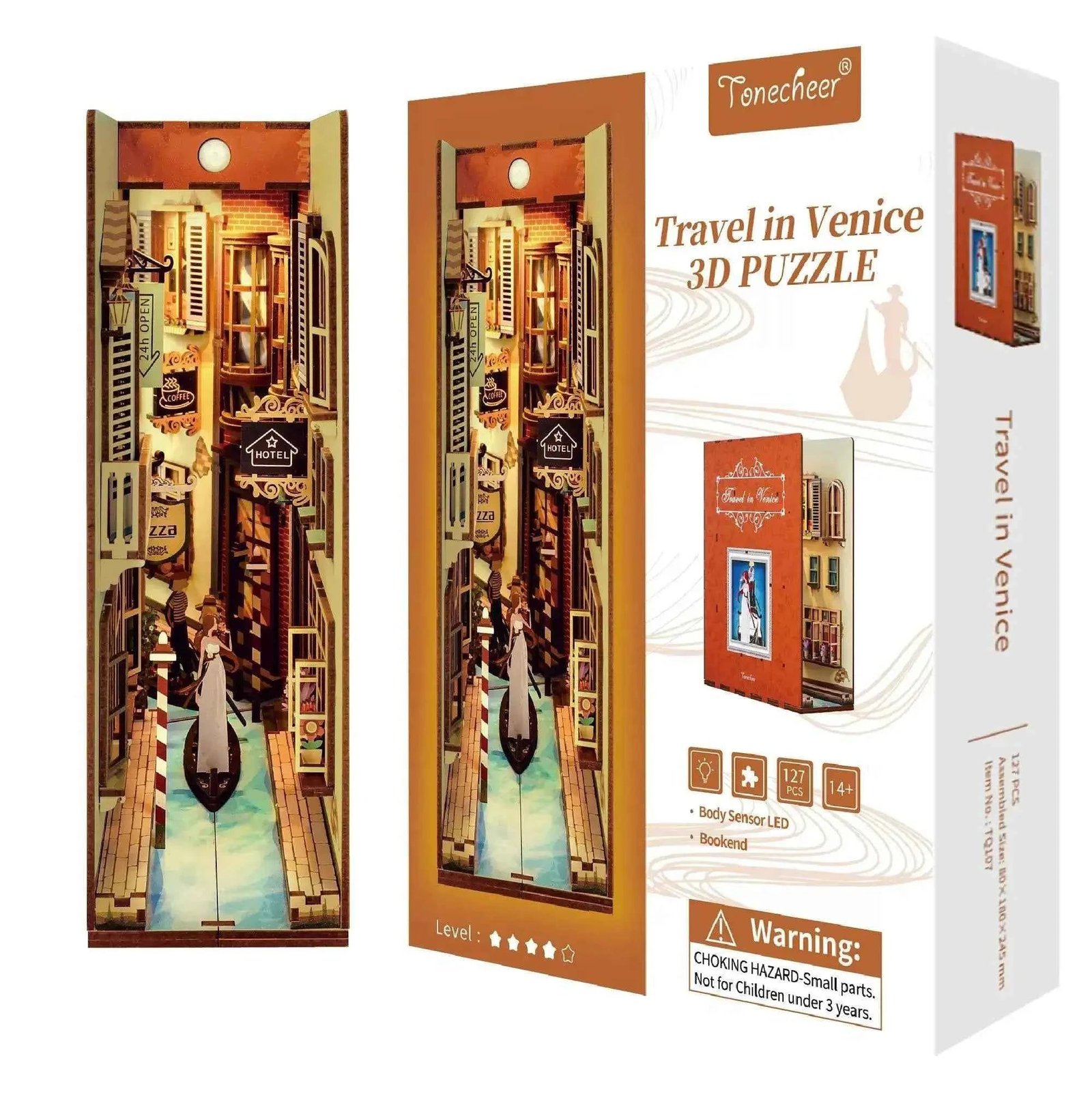 Tonecheer Travel in Venice Book Nook Kiti - Görsel 1